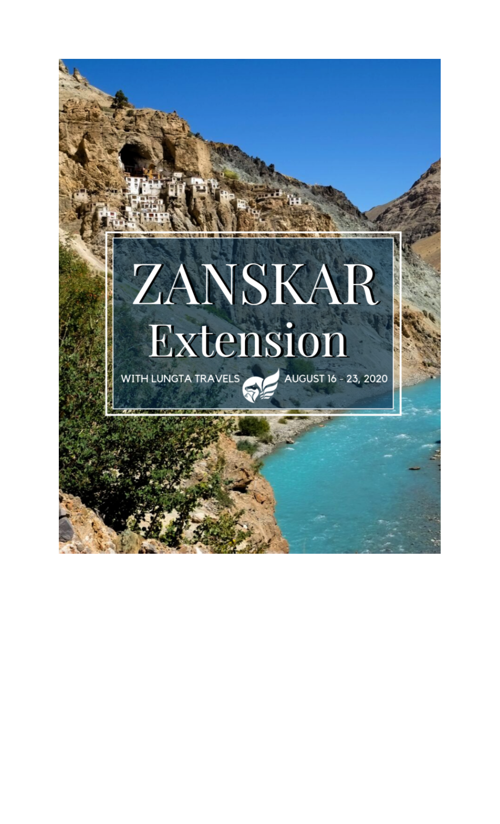 Zanskar Extension Itinerary