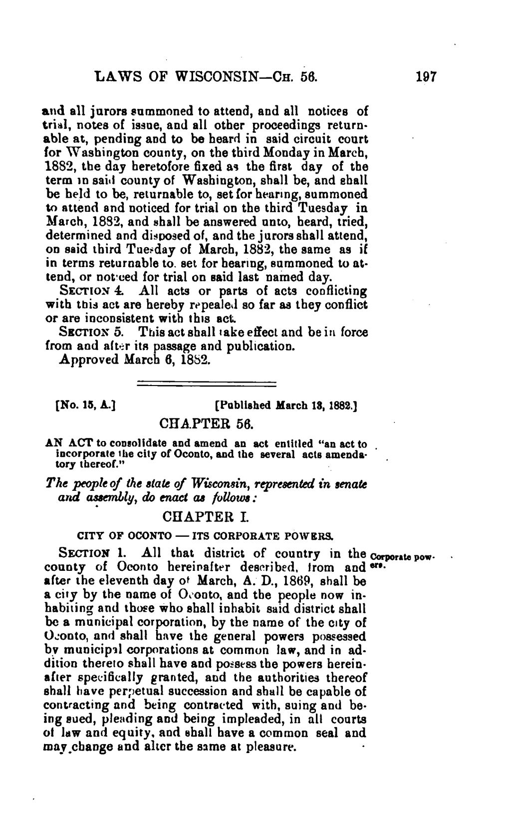 1882 Wisconsin Act 56