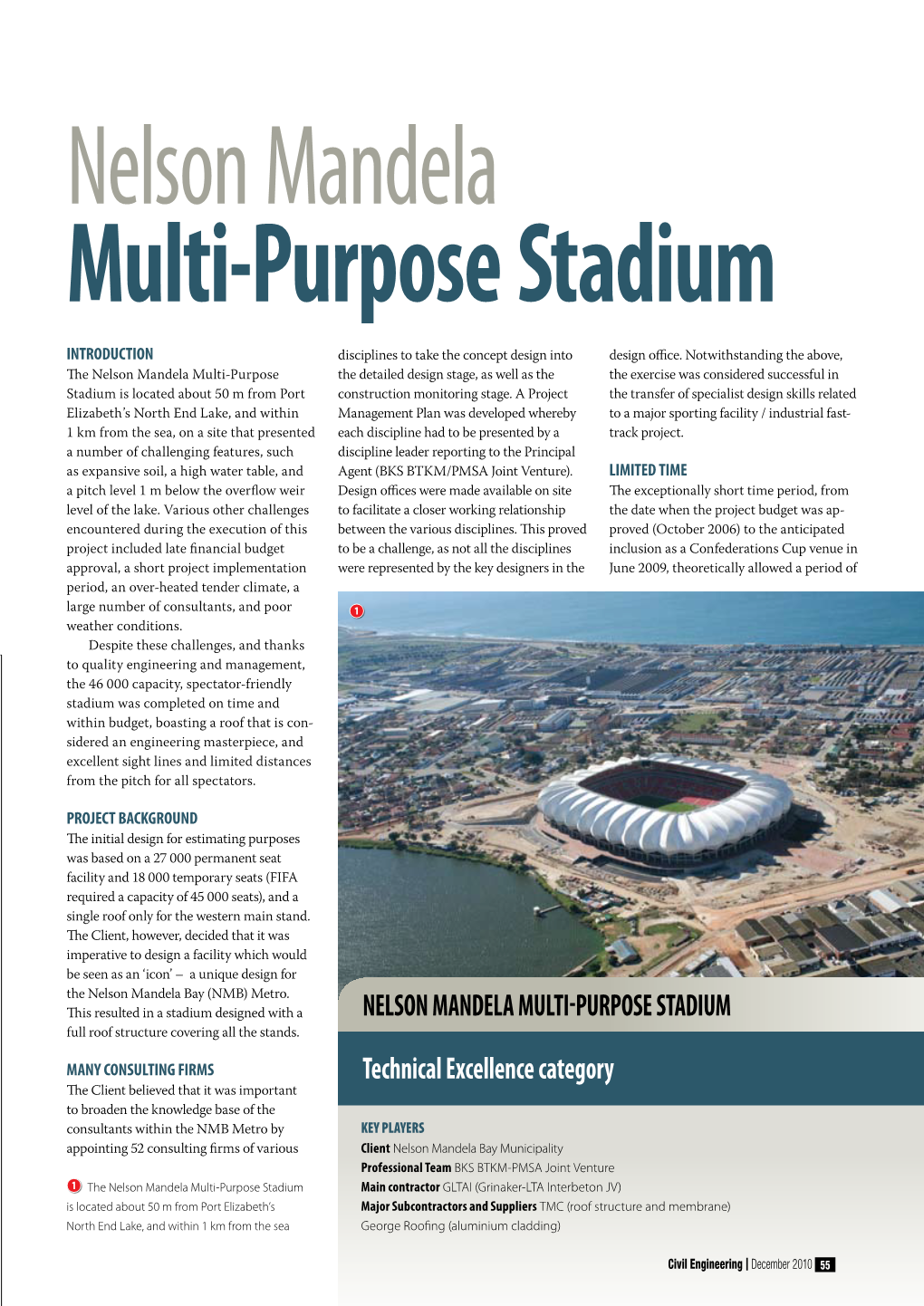 NELSON MANDELA MULTI-PURPOSE STADIUM Technical Excellence Category