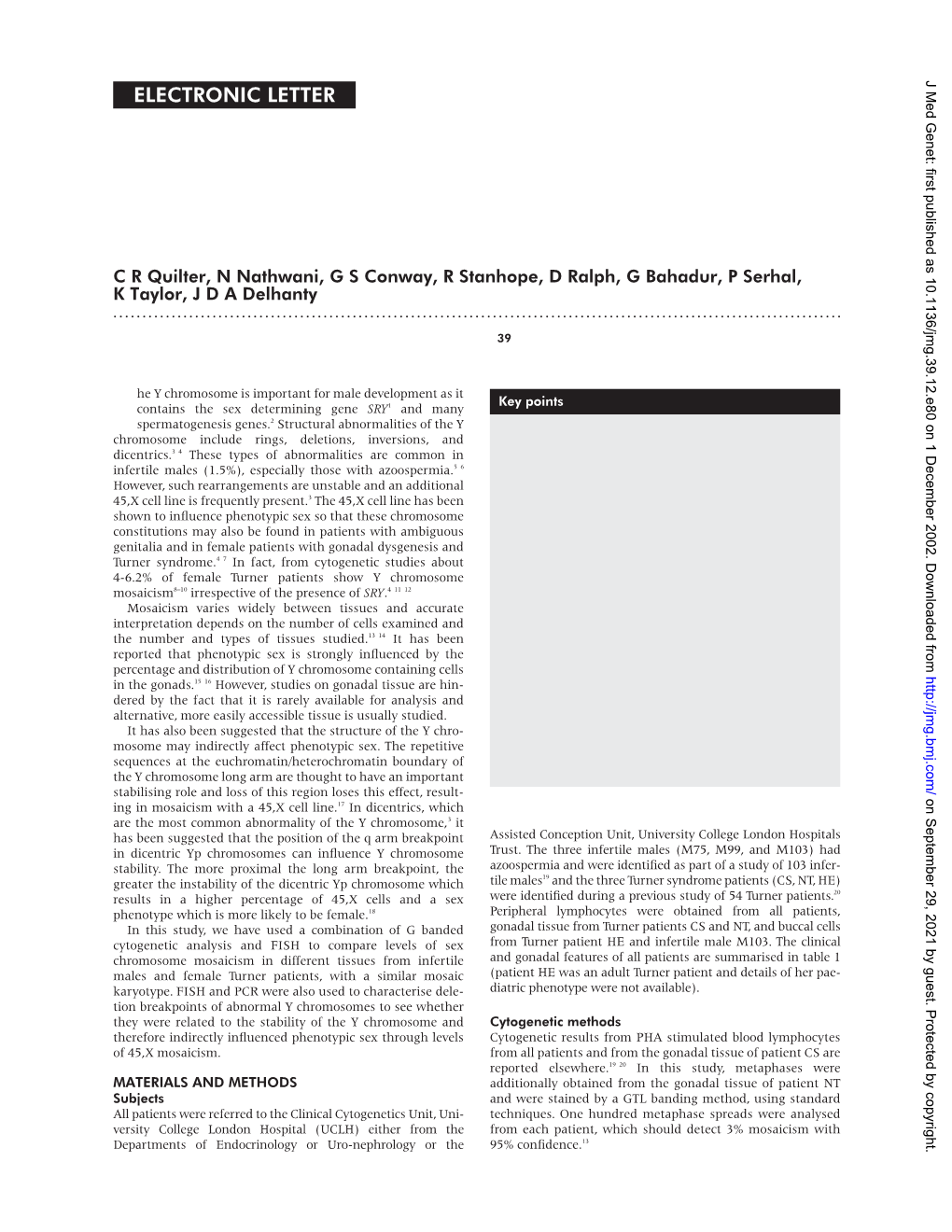 A Comparative Study Between Infertile Males and Patients with Turner