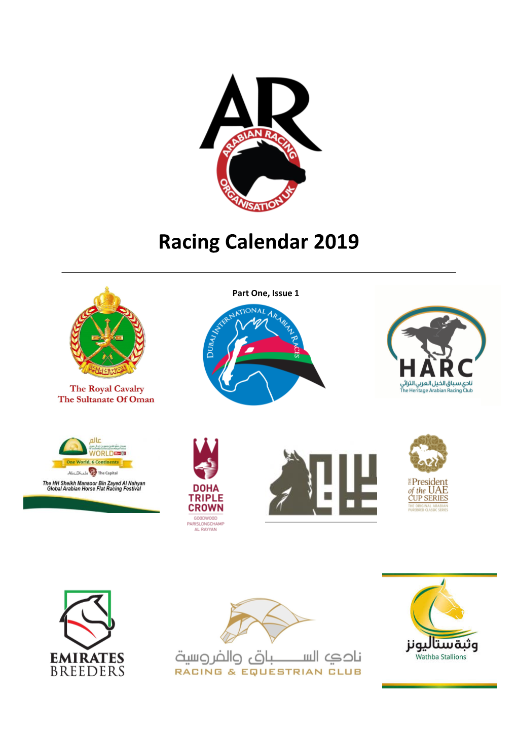 Racing Calendar 2019