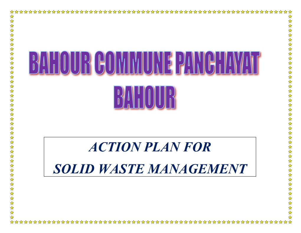 Action Plan for Solid Waste Management