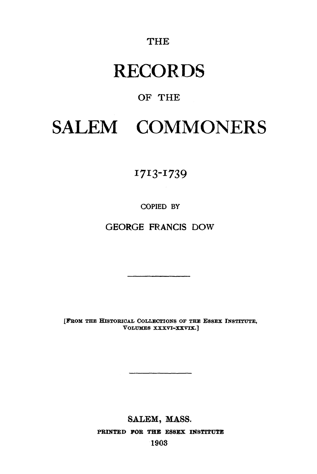 Salem Commoners