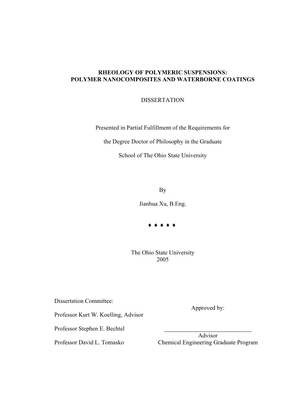 Rheology of Polymeric Suspensions: Polymer Nanocomposites and Waterborne Coatings