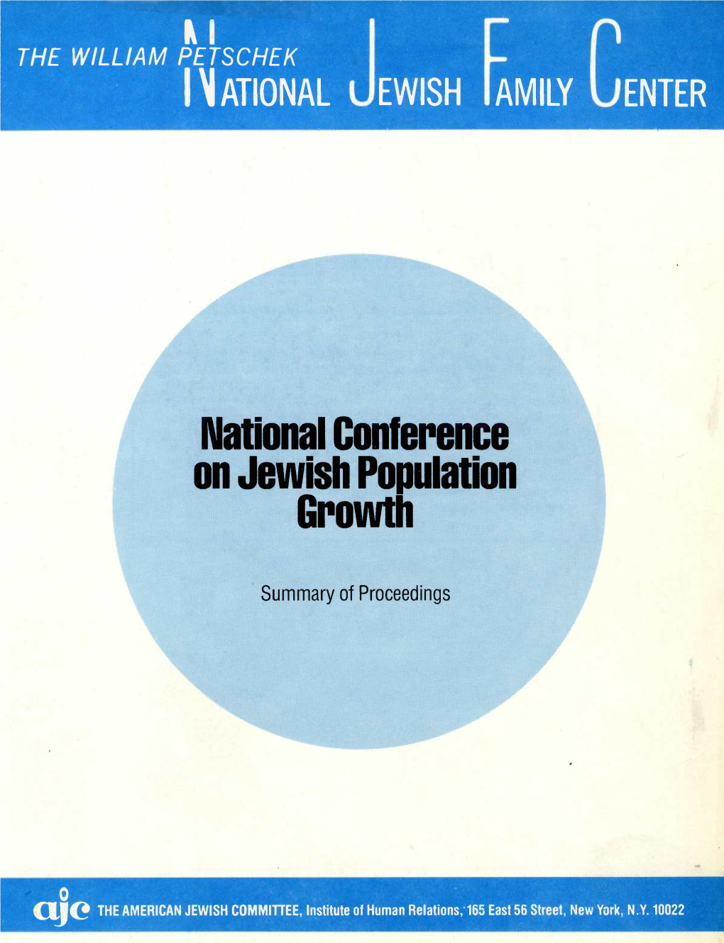 National Conference on Jewish Population Growth