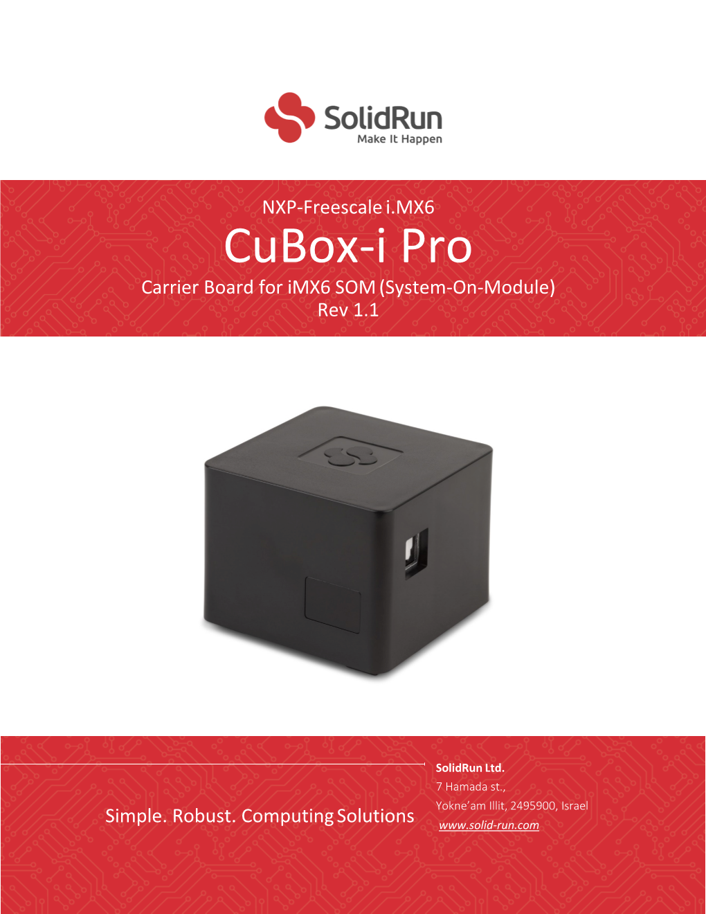 Cubox-I Pro Carrier Board for Imx6 SOM (System-On-Module) Rev 1.1