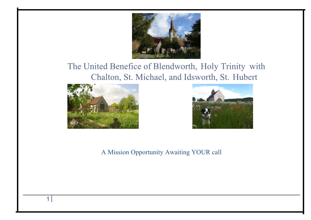 Holy Trinity Blendworth Parish Profile