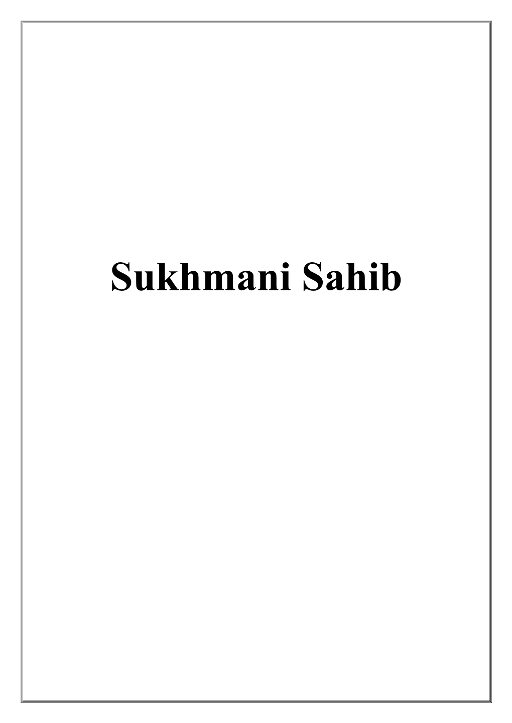 Sukhmani Sahib