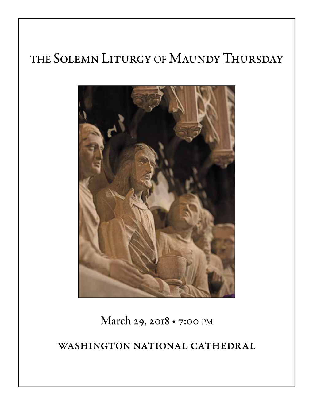 THE Solemn Liturgy of Maundy Thursday