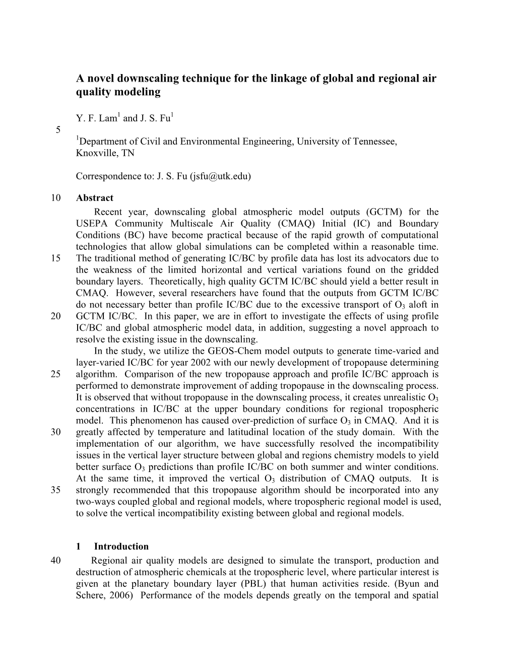 Downscale Technique for Linking GEOS Chem Global Model Output