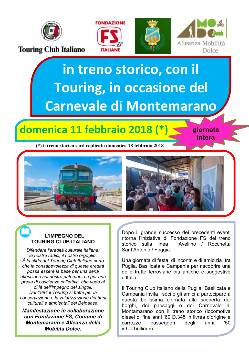 In Treno Storico, Con Il Touring, in Occasione Del Carnevale Di