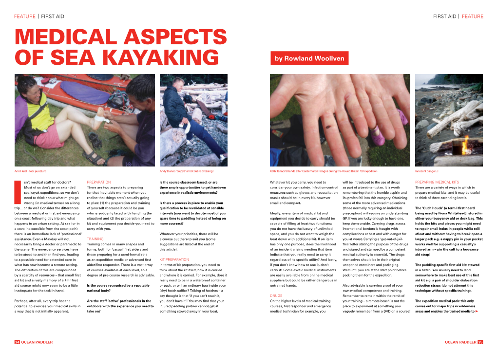 Medical Aspects of Sea Kayaking by Rowland Woollven