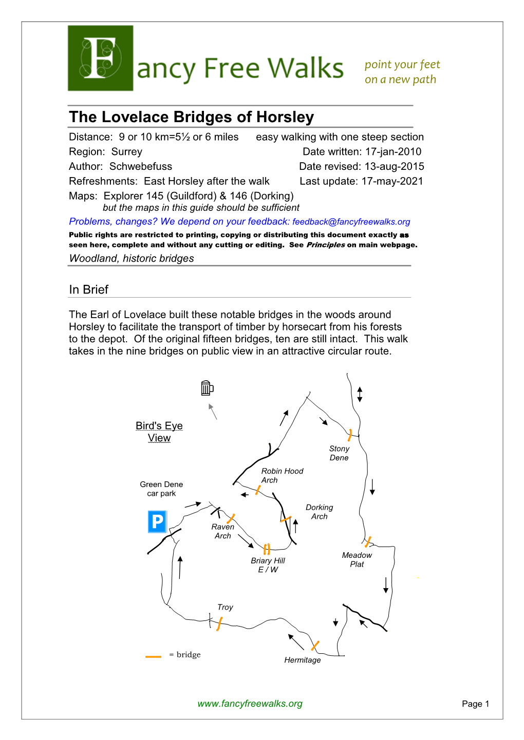 The Lovelace Bridges of Horsley