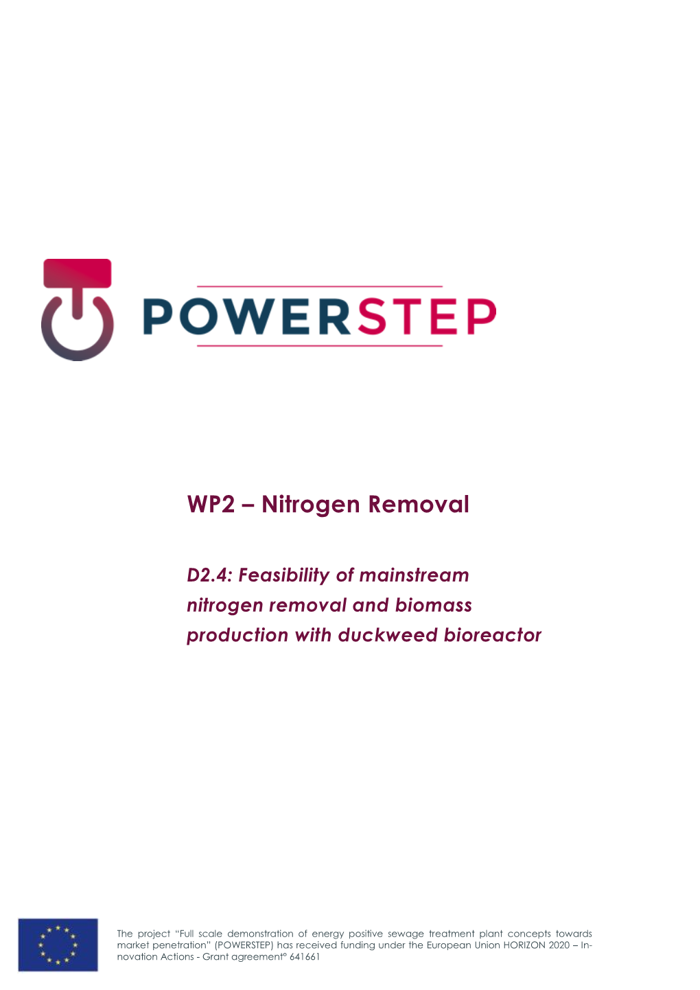 WP2 – Nitrogen Removal