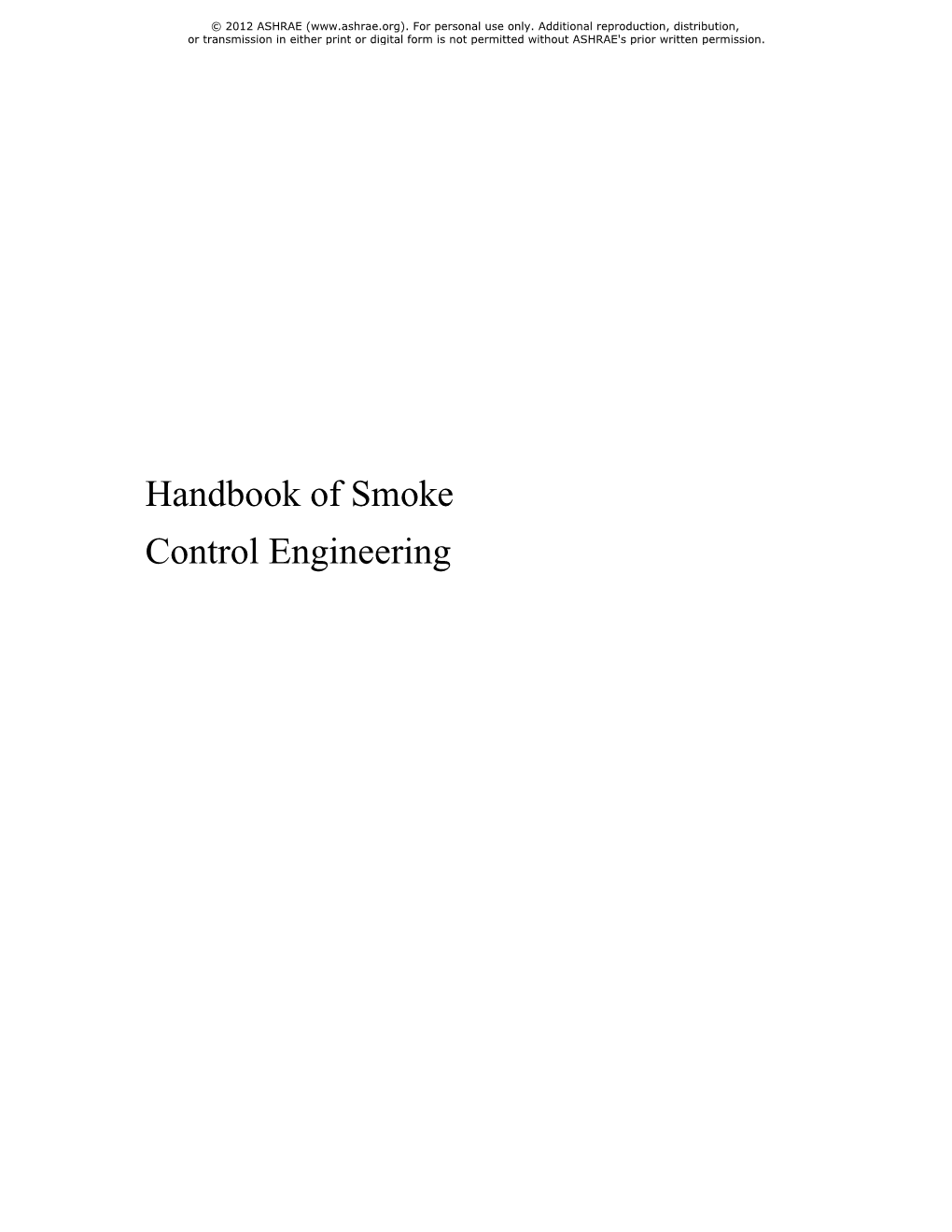 Handbook of Smoke Control Engineering © 2012 ASHRAE (