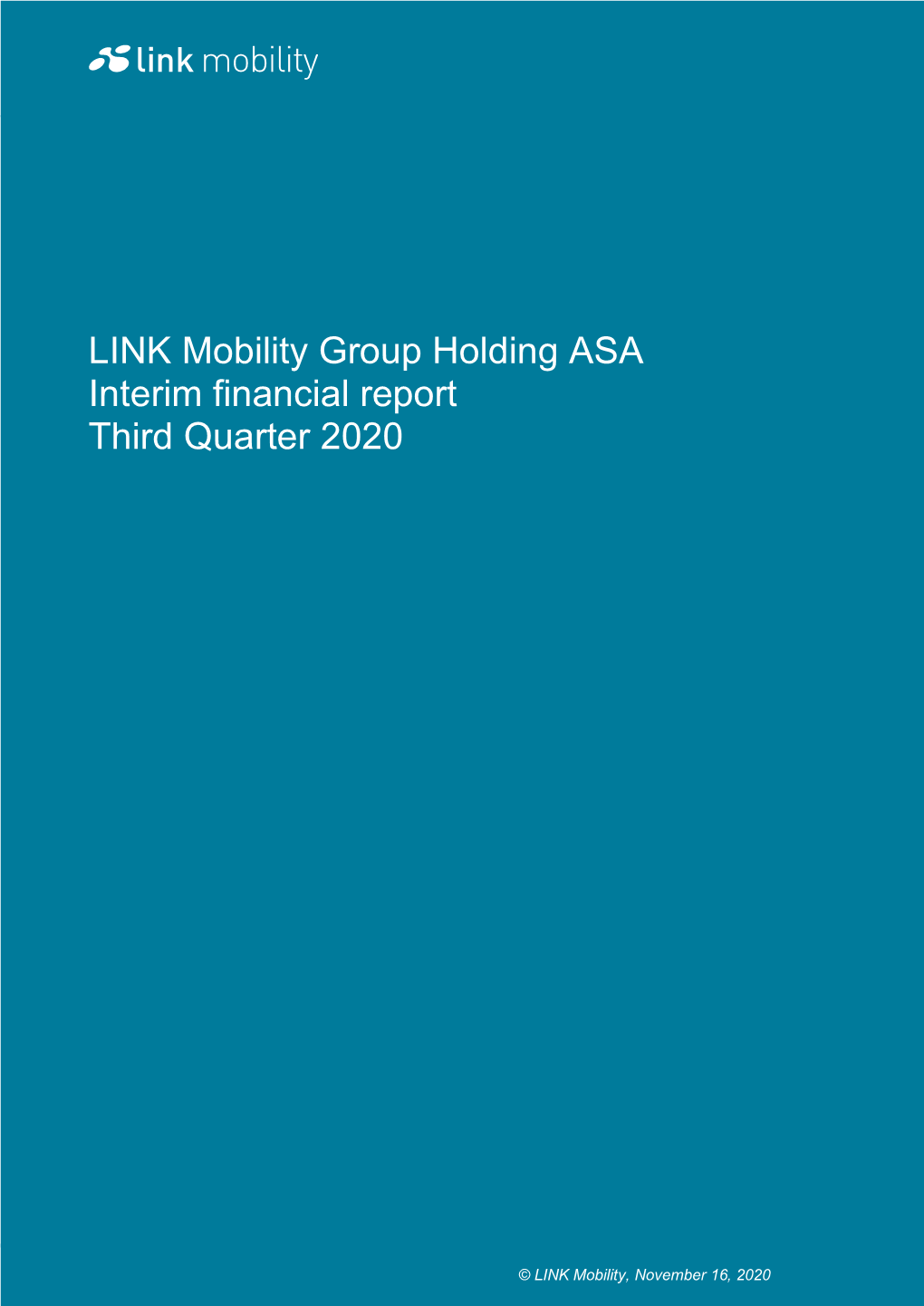 LINK Mobility Group Holding ASA Q3 2020