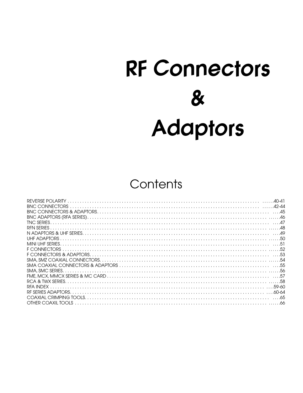 RF Connectors & Adaptors