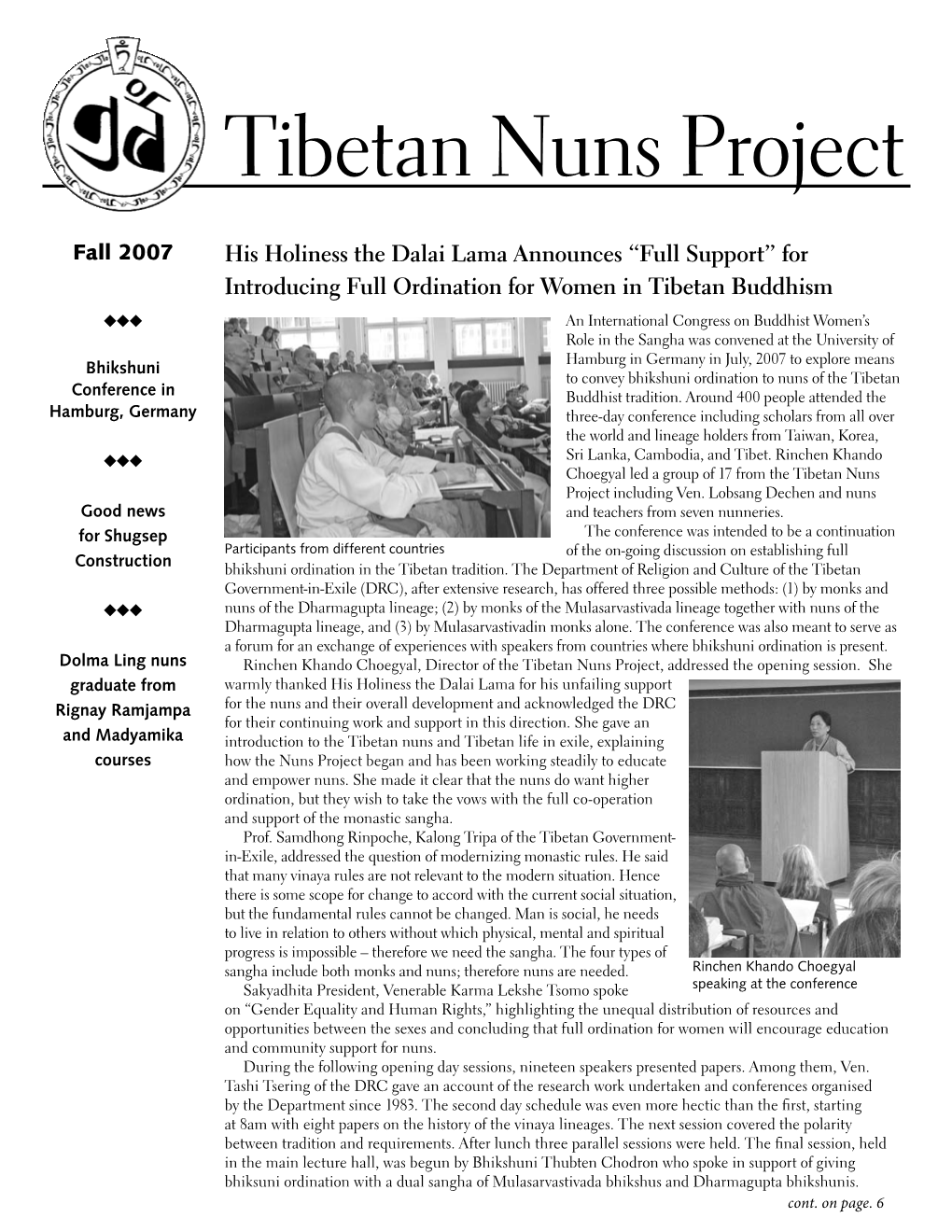 2007 Fall Newsletter