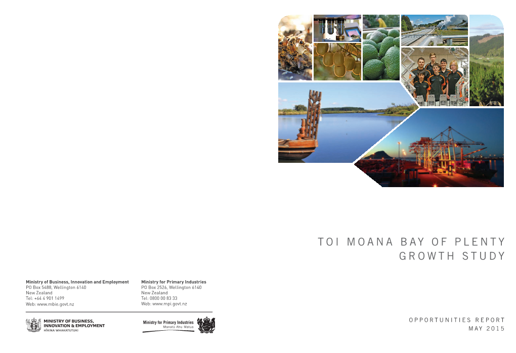 Toi Moana Bay of Plenty Regional Growth Study