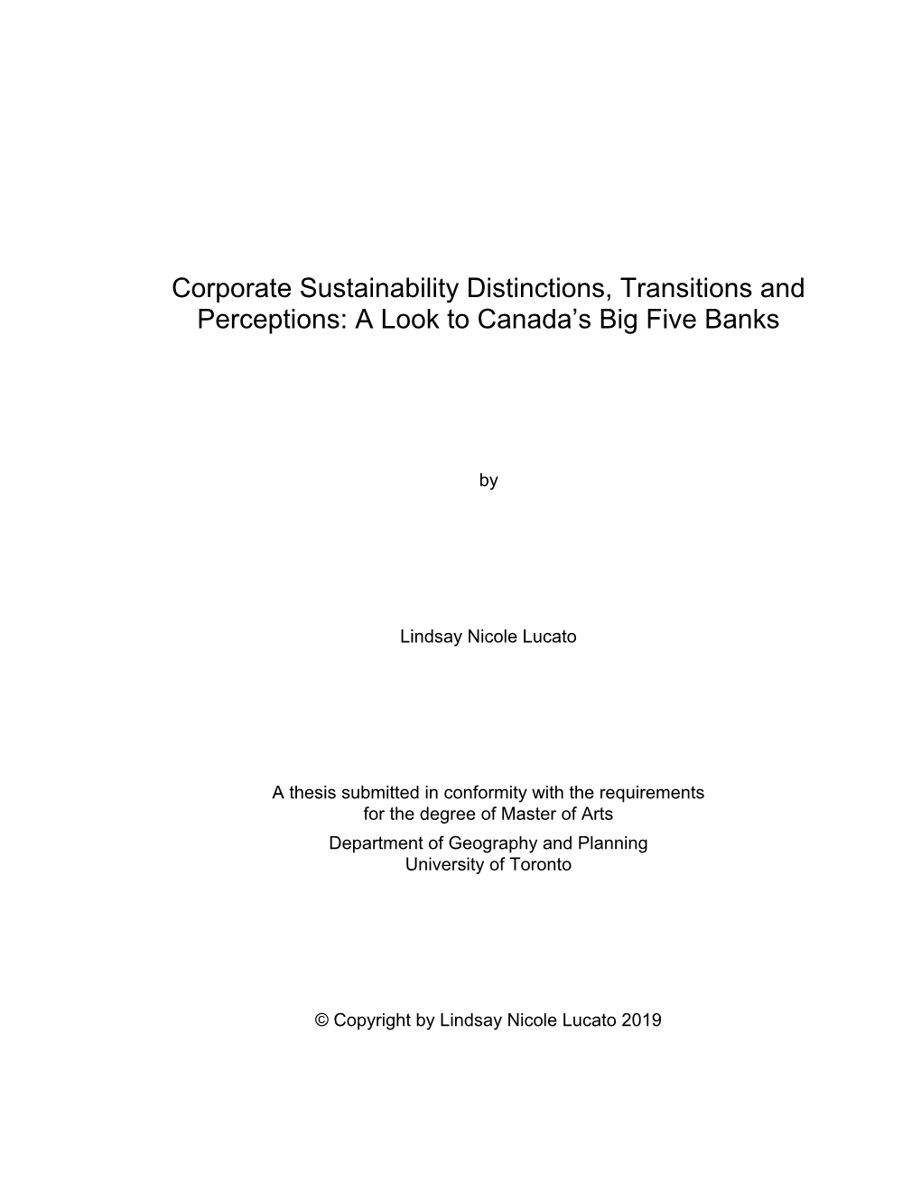 A Look to Canada's Big Five Banks