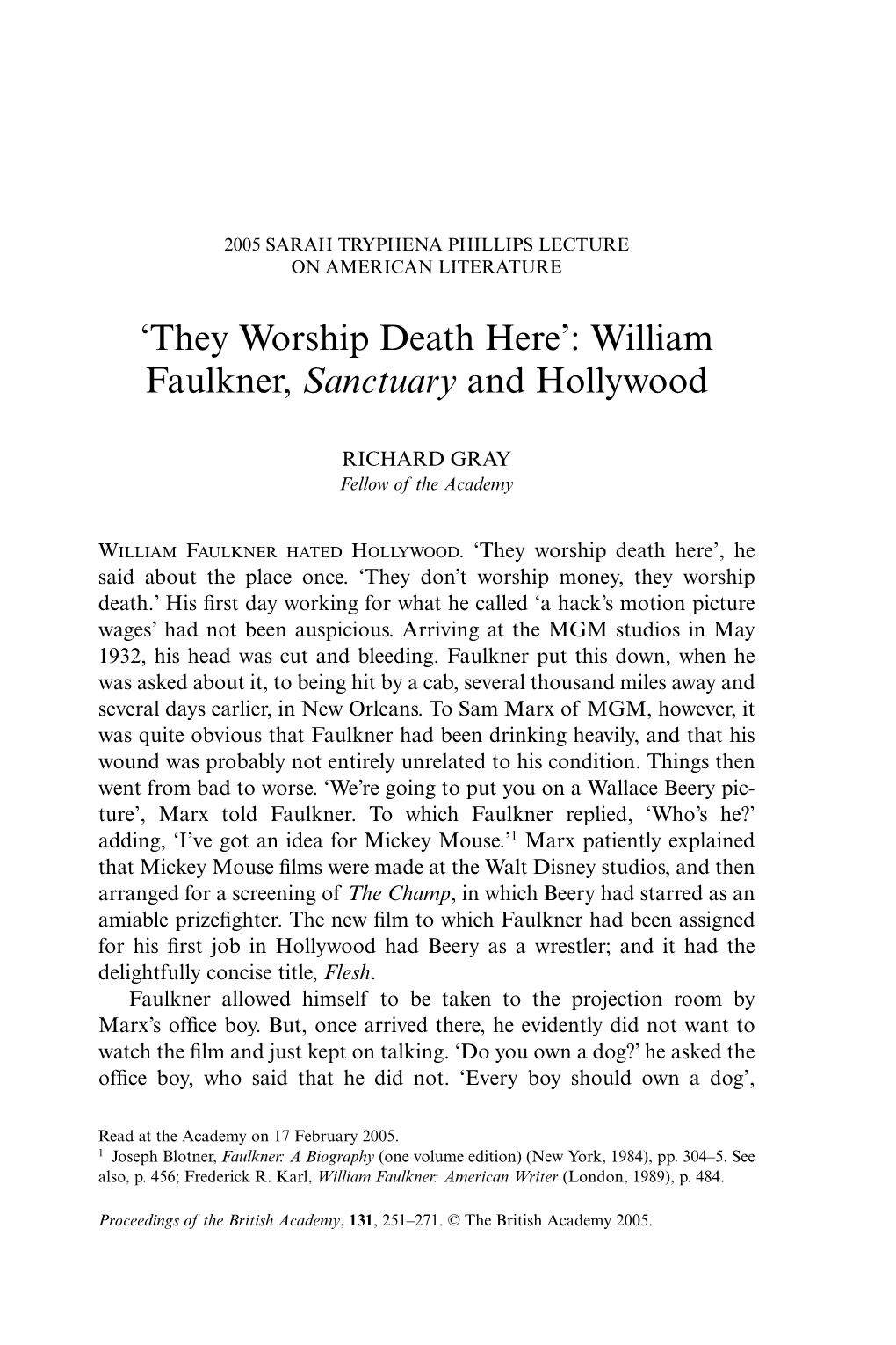 William Faulkner, Sanctuary and Hollywood