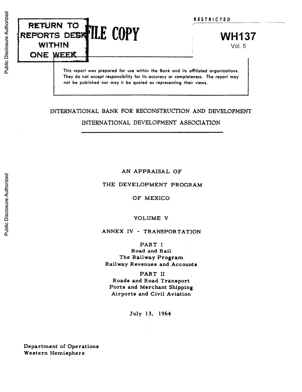 World Bank Document