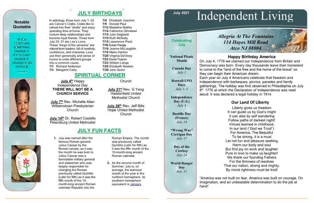 Independent Living Newsletter