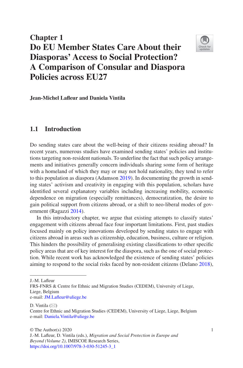 Do EU Member States Care About Their Diasporas' Access to Social Protection?