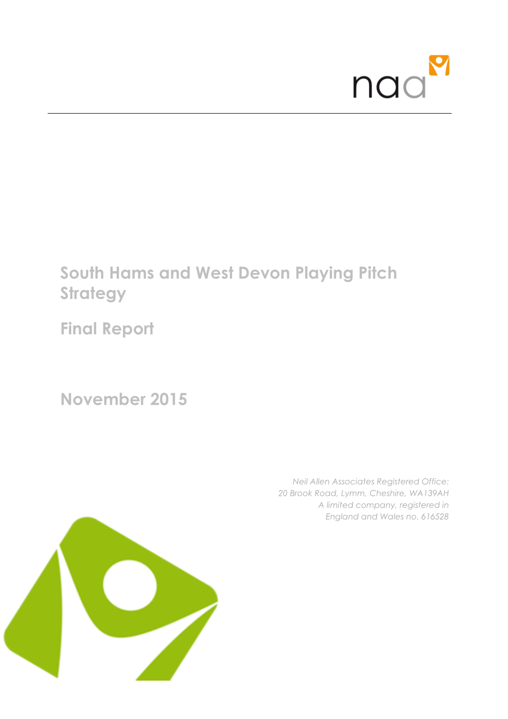 South Hams and West Devon Playing Pitch Strategy