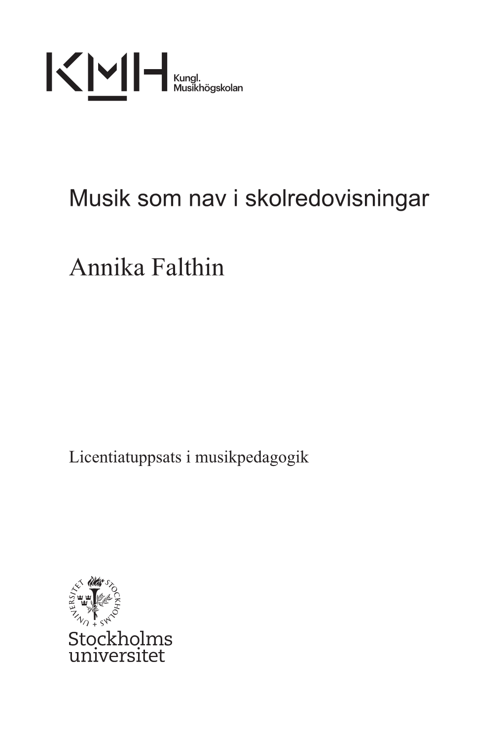 Musik Som Nav I Skolredovisningar