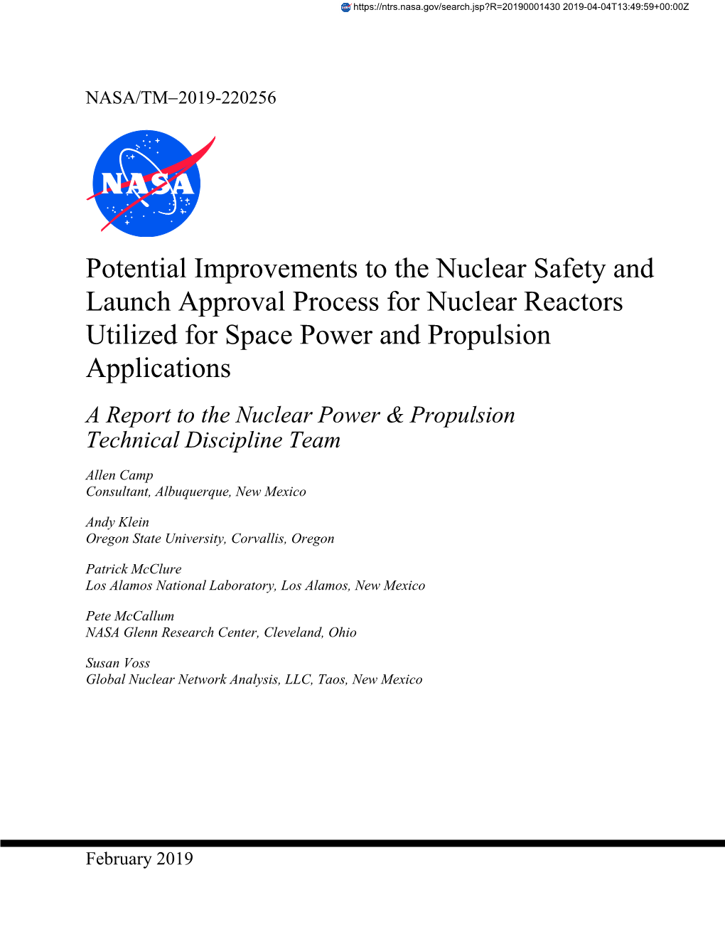 Potential Improvements to the Nuclear Safety and Launch Approval