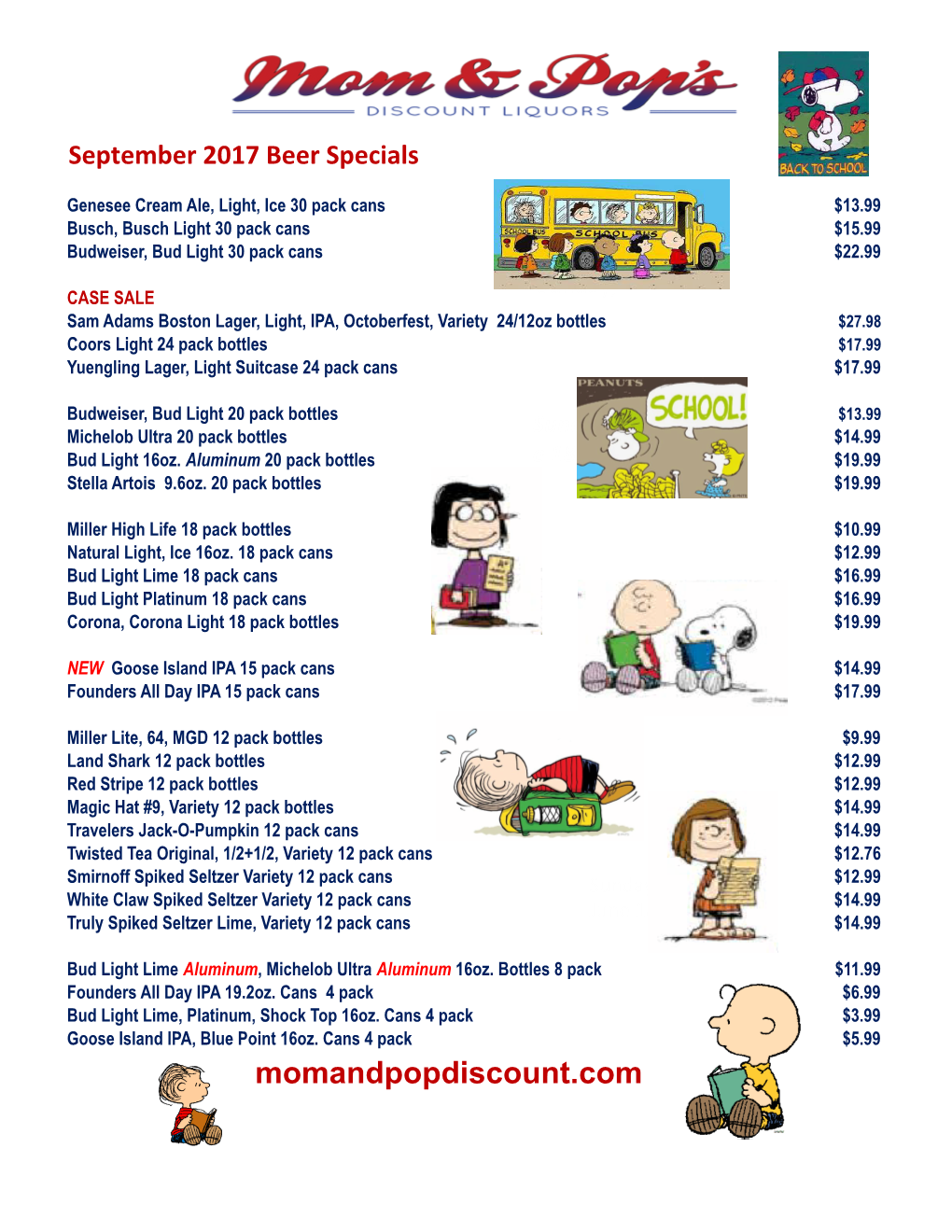 Momandpopdiscount.Com September 2017 Spirit Specials