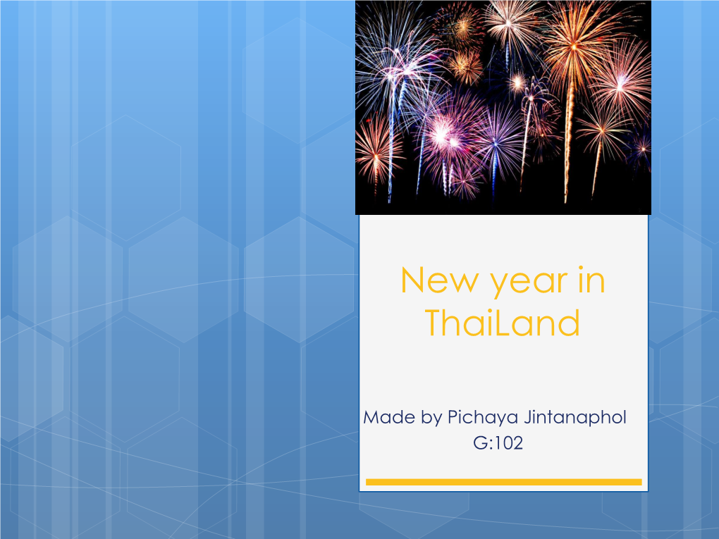 New Year in Thailand