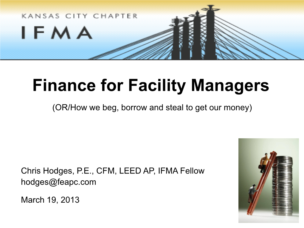 Finance for Facility Managers