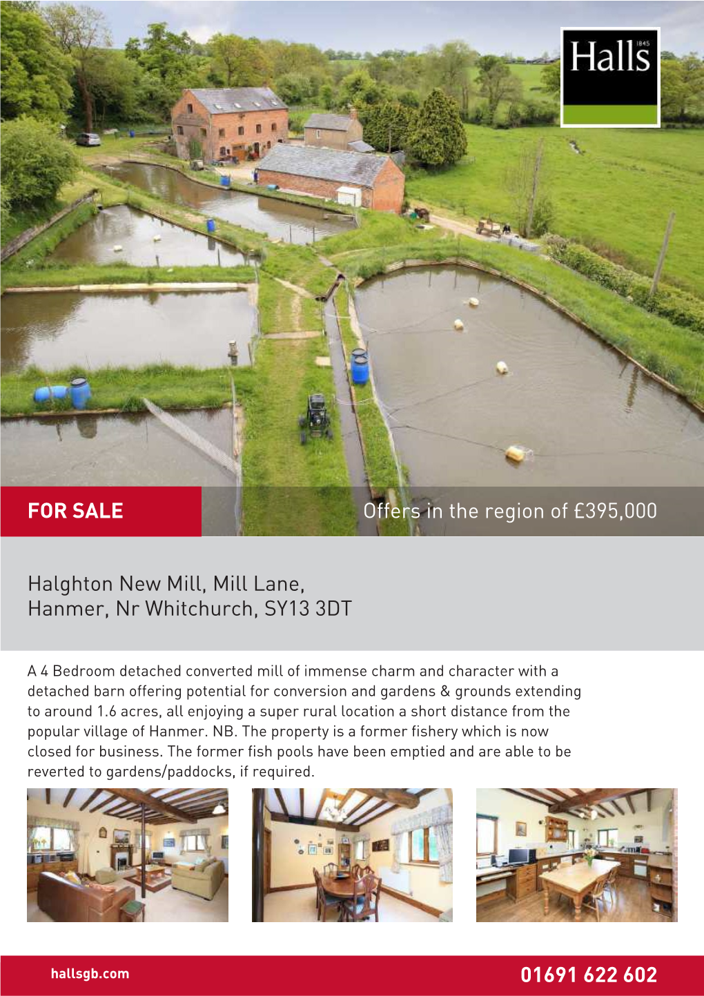 Halghton New Mill, Mill Lane, Hanmer, Nr Whitchurch, SY13 3DT