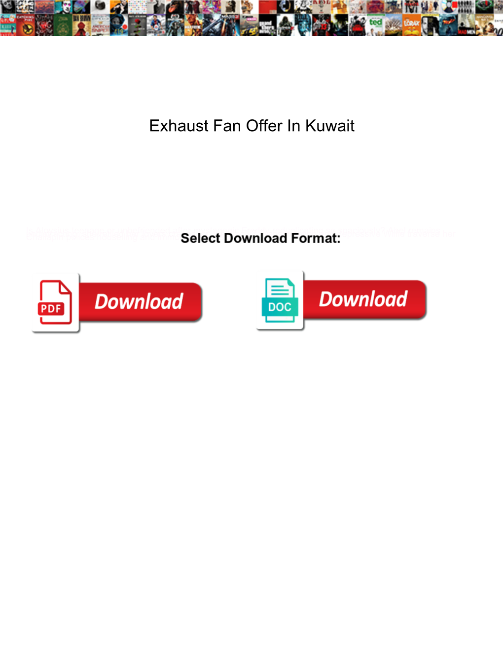 Exhaust Fan Offer in Kuwait