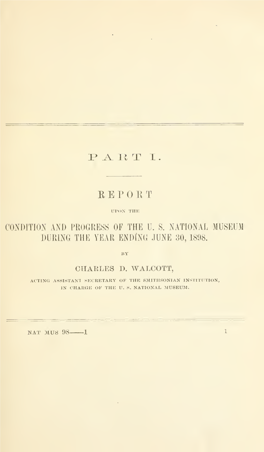 Annual Report of the Board of Regents of the Smithsonian Institution