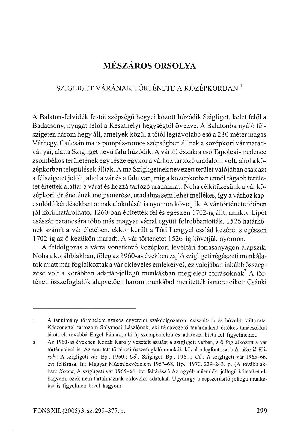 Szigliget Várának Története a Középkorban 1