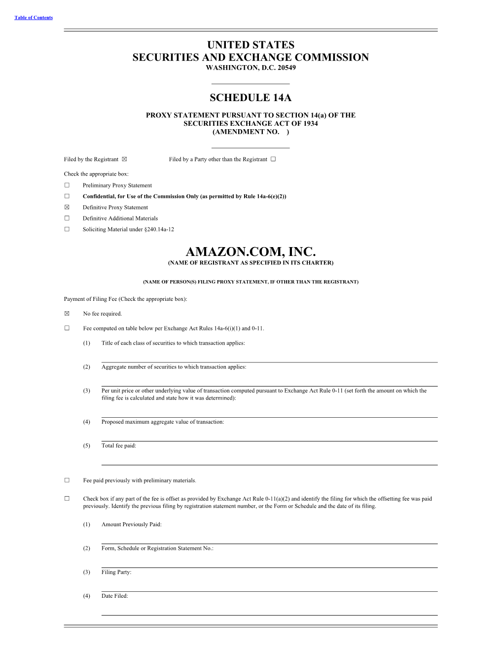 PROXY STATEMENT PURSUANT to SECTION 14(A) of the SECURITIES EXCHANGE ACT of 1934 (AMENDMENT NO