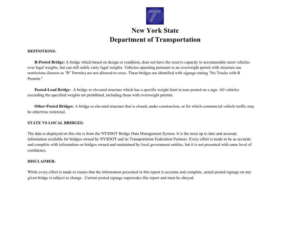 New York State Department of Transportation