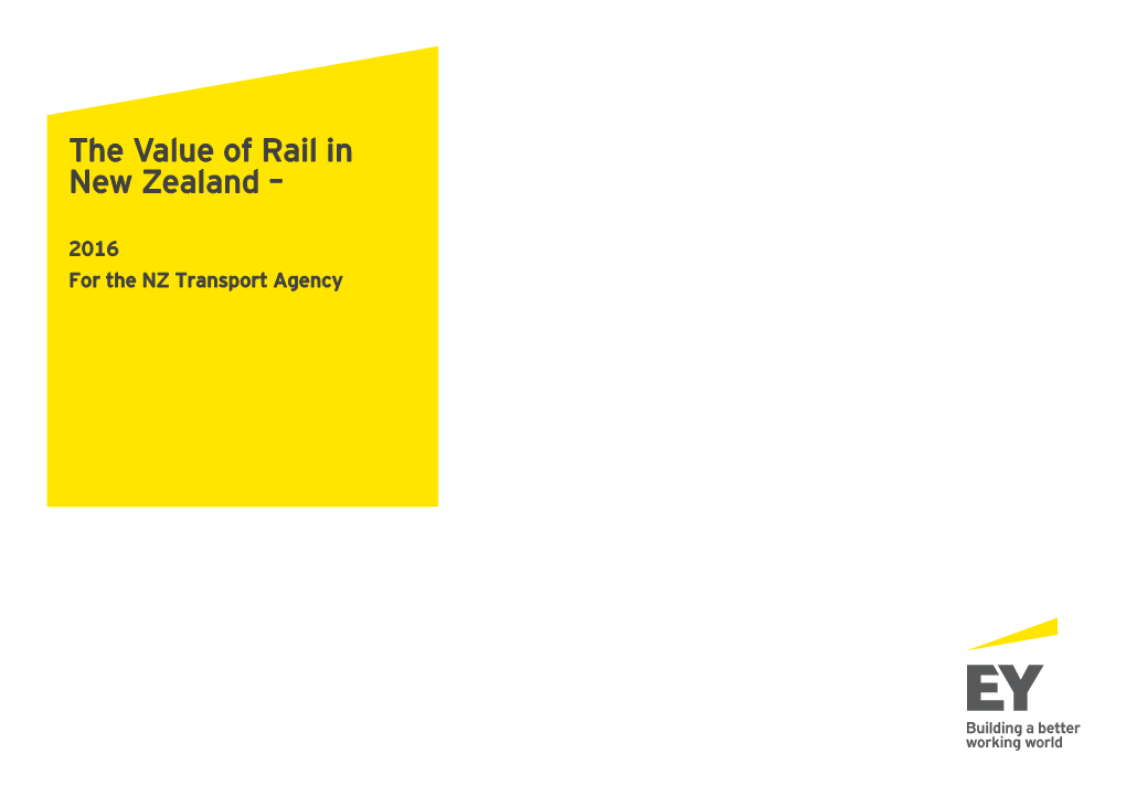 The Value of Rail in New Zealand –