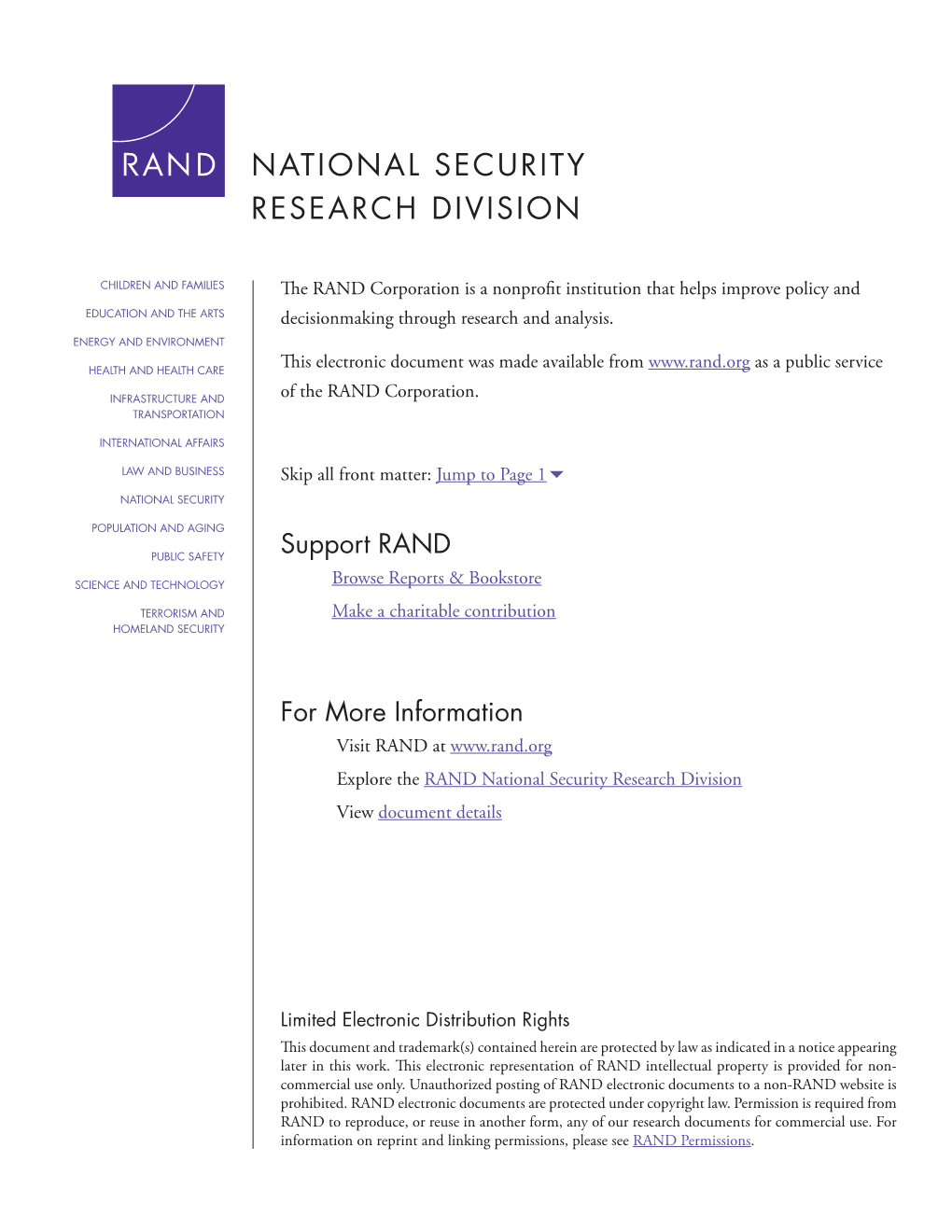 RAND NSRD Annual Report 2011-2012