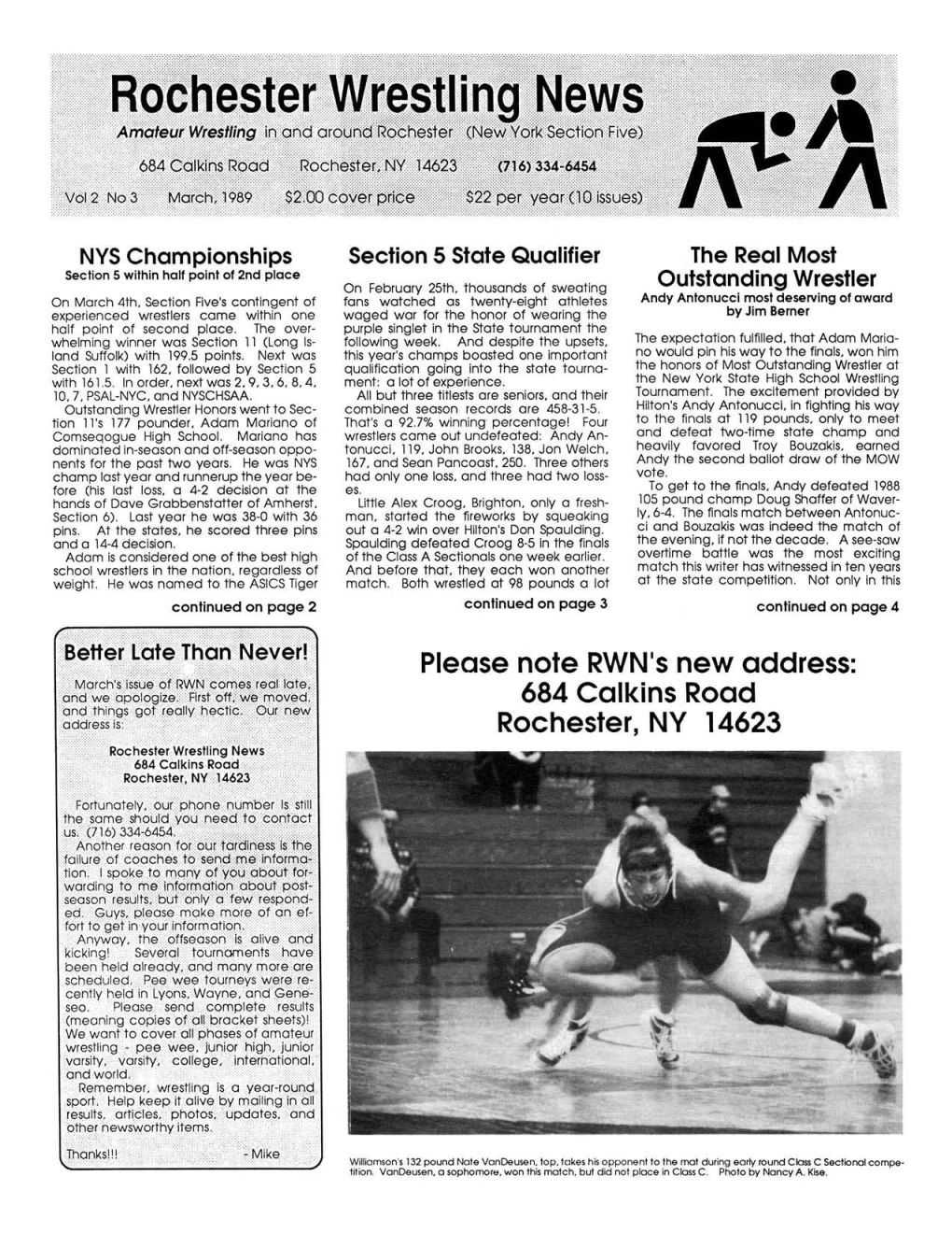 Rochester Wrestling News, Vol. 2, No. 3 (March 1989)