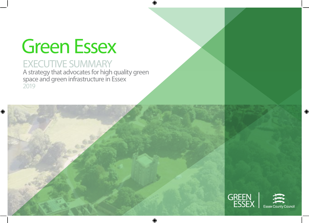 Green Essex EXECUTIVE SUMMARY a Strategy That Advocates for High Quality Green Space and Green Infrastructure in Essex 2019