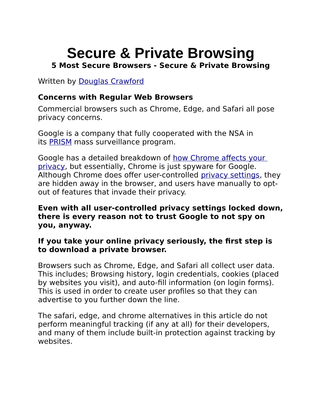 Secure & Private Browsing