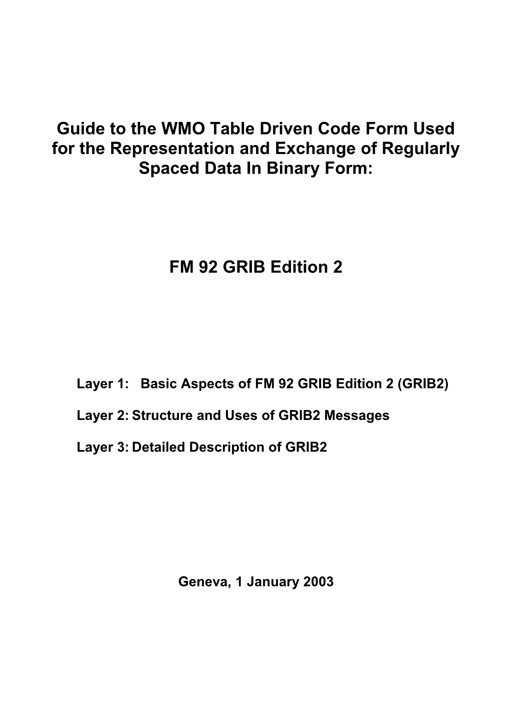 Guide to WMO Table Driven Code Forms