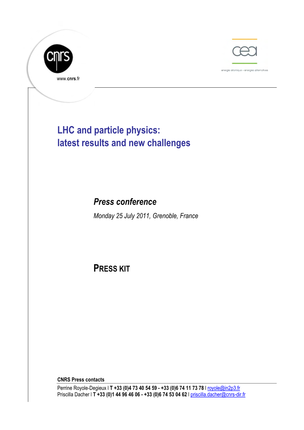 LHC and Particle Physics: Latest Results and New Challenges