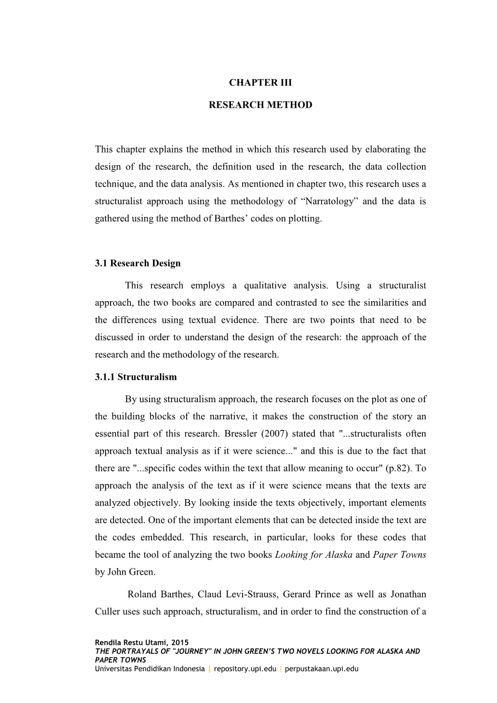 CHAPTER III RESEARCH METHOD This Chapter Explains the Method In