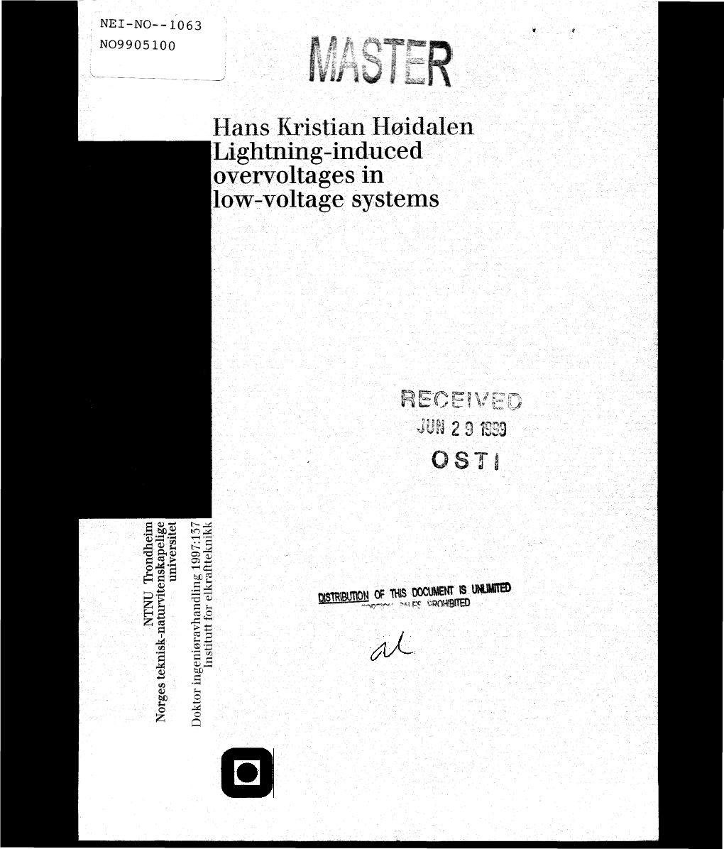 Lightning-Induced Overvoltages in Low-Voltage Systems