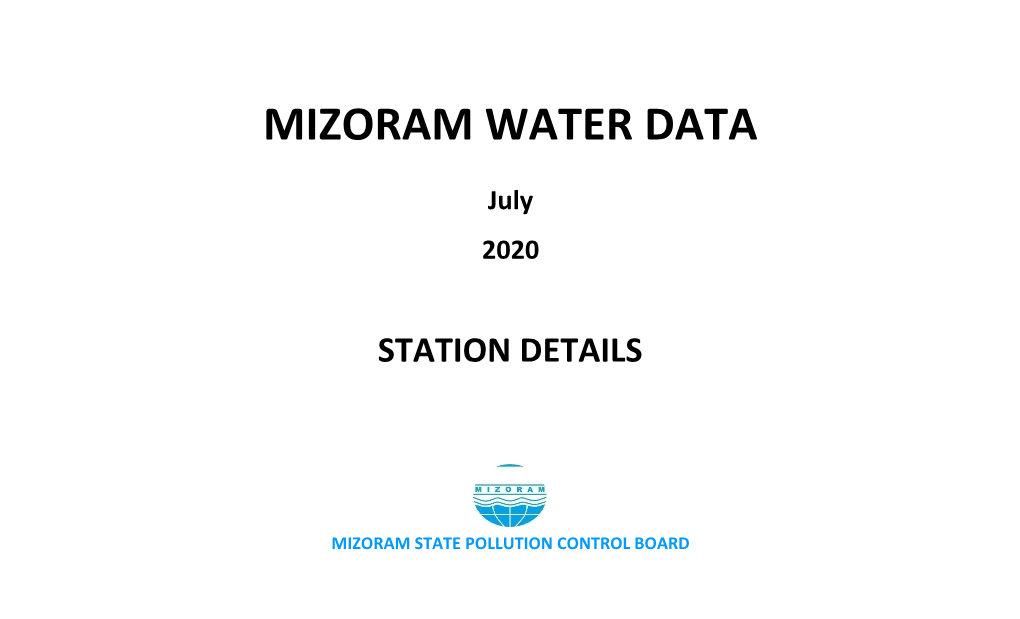 Mizoram Water Data